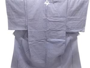 アンティーク　木綿本藍べんがら染単衣男物着物(腰紐付き)